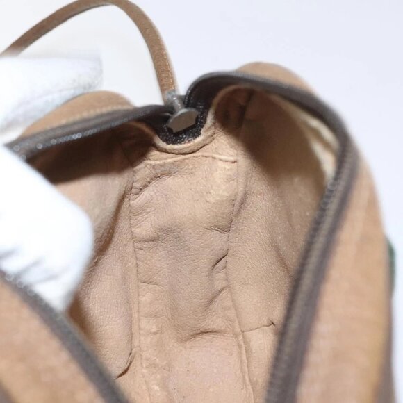 GUCCI GG Supreme Web Sherry Line Bag PVC Beige Gold 89 02 066 Auth 129909 - Picture 13 of 16